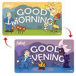 Double-sided Fallout Playmat: Vault Boy - Good Morning/Good Evening