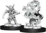 Critical Role Unpainted Miniatures: W01 Goblin Sorceror and Rogue Female