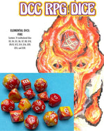 DCC Dice: Elemental Dice Set - Fire (14 dice set)