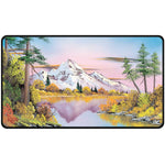 Bob Ross: Mighty Mountain Lake Black Stitched Playmat