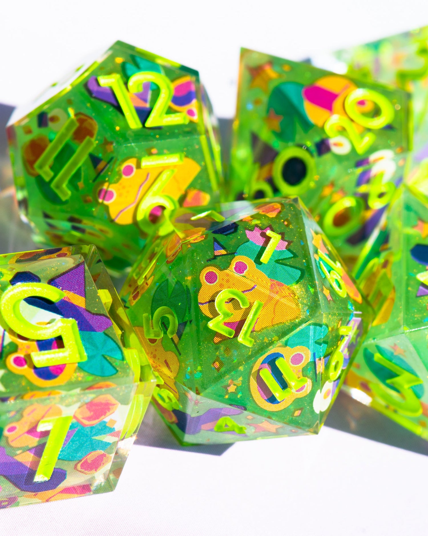 High Rollers x Dispel "The Clever Toad" 7 Piece Iconic Dice Set