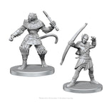 Pathfinder Battles Deep Cuts Unpainted Miniatures: W26 Elf Hunter & Catfolk Bandit