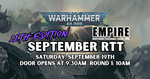 Warhammer 40k RTT Events at Empire Games (September 19th 2026)