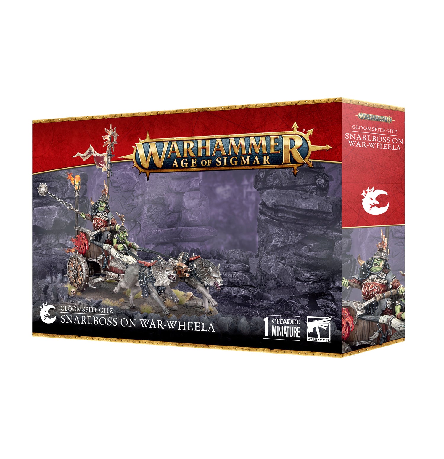 Warhammer Age of Sigmar: Gloomspite Gitz - Snarlboss on War Wheela