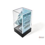 Opaque Polyhedral Pastel Blue/black 7-Die Set
