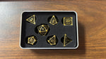 Ancient 7 Heavy Metal Dice with Gold Numbers