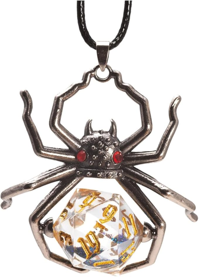 D20 Necklace: Black Widow