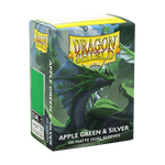 Dragon Shield Sleeves: Standard Dual - Matte Apple Green & Silver (100)