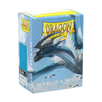 Dragon Shield Sleeves: Standard Dual - Matte Sky Blue & Silver (100)