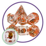 Mystery Dice Goblin Skull Gold Inclusion Dice Set
