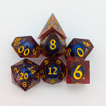 Mystery Dice Goblin Hydra Eye Pink and Purple Liquid Core Dice Set