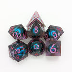 Mystery Dice Goblin Hydra Purple and Blue Liquid Core Dice Set