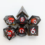 Mystery Dice Goblin Snake Eye Red Liquid Core Dice Set
