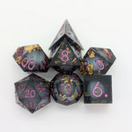 Mystery Dice Goblin Foil Black Liquid Core Dice Set