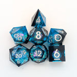 Mystery Dice Goblin Blue Liquid Core Shimmer TTRPG Dice Set