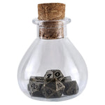 Unseelie Potion Bottle: Mini Metal Ancient Bronze 7 Die Set
