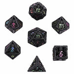 Lllithids Mind Cage Dice: Black with Chromatic