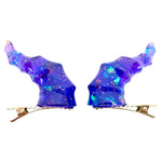 Draconic Adornments Hair Clips: Purple