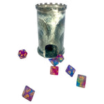 Pocket Citadel Mini Dice Tower: Black with White