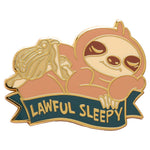 Enamel Pin: Alternative Alignments - Lawful Sleepy Sloth