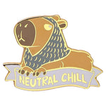 Enamel Pin: Alternative Alignments - Neutral Chill Capybara