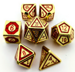 Gold Block 7 Die Metal Set with Red Numbers