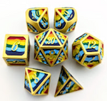 Rainbow Shadow Metal 7 Die Set with Matte Gold Numbers