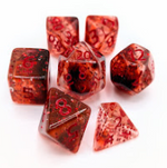Red Glitter 7 Die Set with Red Numbers