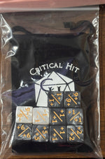 Marbled Black/Marbled White 10 Counter Dice