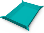 Vivid Magnetic Foldable Dice Tray: Teal