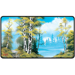 Bob Ross: Lakeside Path Black Stitched Playmat