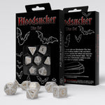 Bloodsucker Shimmering Dice Set: White & Gold (7)