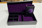 Sorensen's Purple Dice Storage Box with Dice Tower