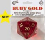 Transparent: 55mm D20 Coundown Ruby/Gold