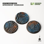 Battle Ready Bases: Spaceship Corridor- Round 50mm (x3)