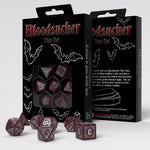 Bloodsucker Shimmering Dice Set: Red & Silver (7)