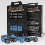 Fortress Compact D6 Dice Set: Black & Blue