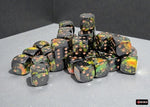 Chessex Brush 36D6 Deep Forest/Gold 12mm Dice
