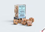 Speckled Polyhedral 7-Die Set Rust