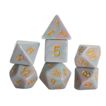 Polyhedral Teal Unicorn 7 Die Set