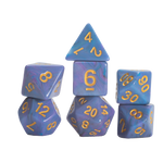 Polyhedral Blue Unicorn 7 Die Set