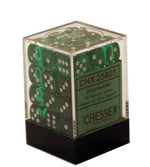 Chessex Translucent 36d6 Green/White 12mm Dice