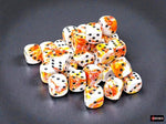 Chessex Brush 36d6 Sunrise/Black 12mm Dice