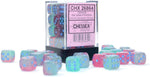 Gemini: 12mm d6 Gel Green-Pink/blue Luminary Dice Block (36 dice)