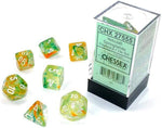 Nebula: Polyhedral Spring/white Luminary 7-Die Set