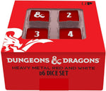 Dungeons & Dragons RPG: Heavy Metal Red and White D20 Dice Set