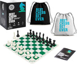Best Chess Set Ever: Black/White with Dual Sided Board
