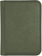 Pro-Binder: Premium Zippered 4-Pocket Suede - Emerald