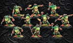 Hordes: Minions Croak Raiders Unit (10)(White Metal)
