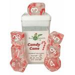 7ct Dice Set: Diffusion Candy Cane (Arch'd D4 and Balance'd D20)